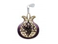 Gleaming Pomegranate Wall Hanging with Crystals, Star of David - Choice of Colors