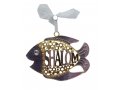 Gleaming Wall Decoration, Fish with Shalom and Star of David  Choice of Colors