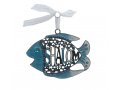 Gleaming Wall Decoration, Fish with Shalom and Star of David  Choice of Colors