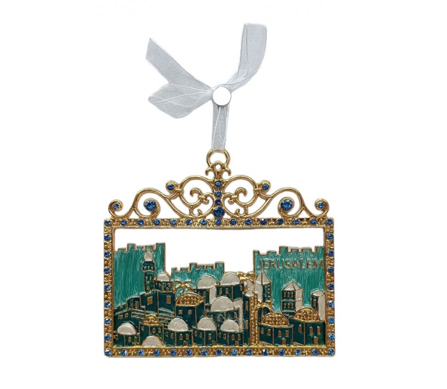 Gleaming Wall Decoration, Jerusalem Images in Frame - Choice of Colors