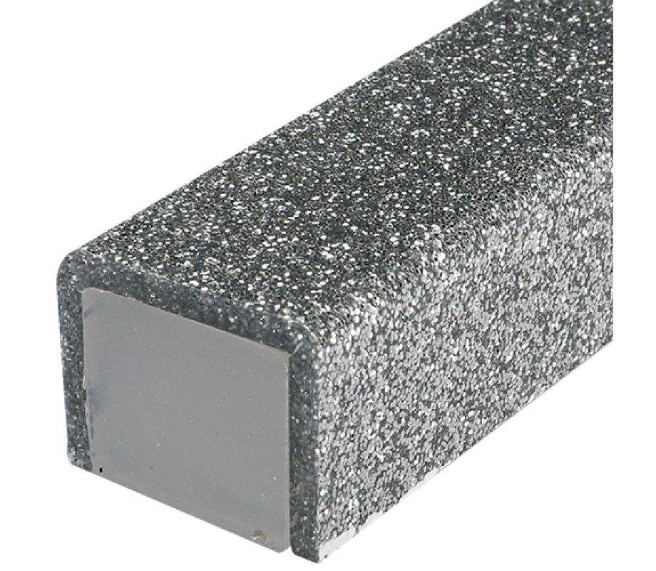 Glittering Gold Mezuzah Case of Perspex, Silver Shin - For Mezuzah Scroll 12 cm