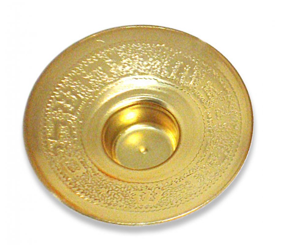 Gold Color Inscribed Brass Candle Inserts