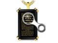 Gold Plated Jewish Pendant For Men - Psalms 23