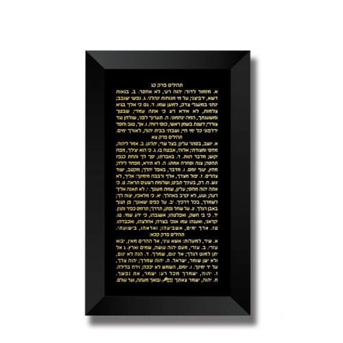 Gold Plated Jewish Pendant For Men - Psalms 23