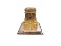Gold Raised Sculpture of Second Temple with Hidden Seven-Branch Menorah
