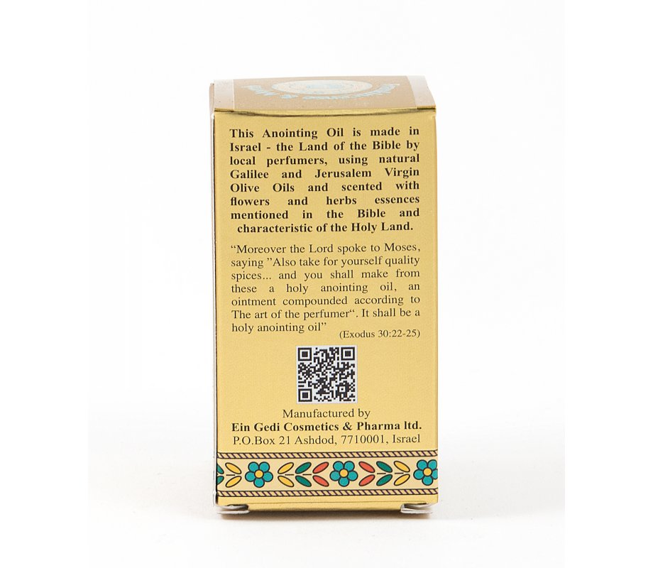 Gold Series Blessing from Jerusalem - Frankincense & Myrrh Anointing Oil 0.4 fl.oz (12ml)