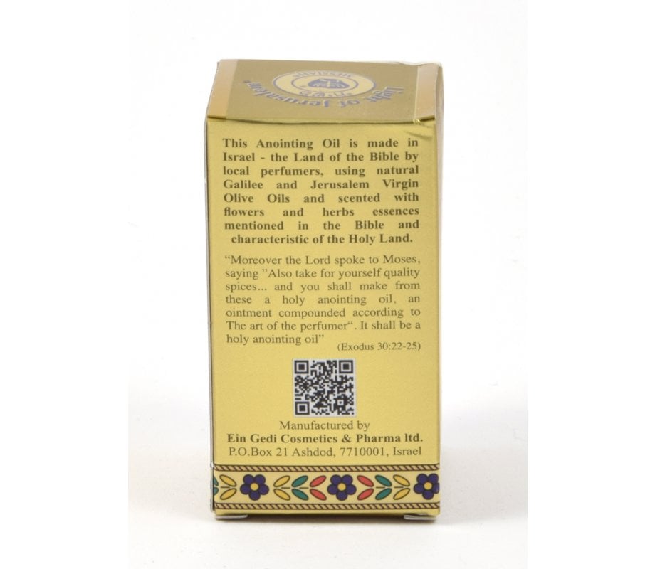 Niende Kvalifikation leder Gold Series Blessing from Jerusalem - Light of Jerusalem Anointing Oil 0.4  fl.oz (12ml) | aJudaica.com