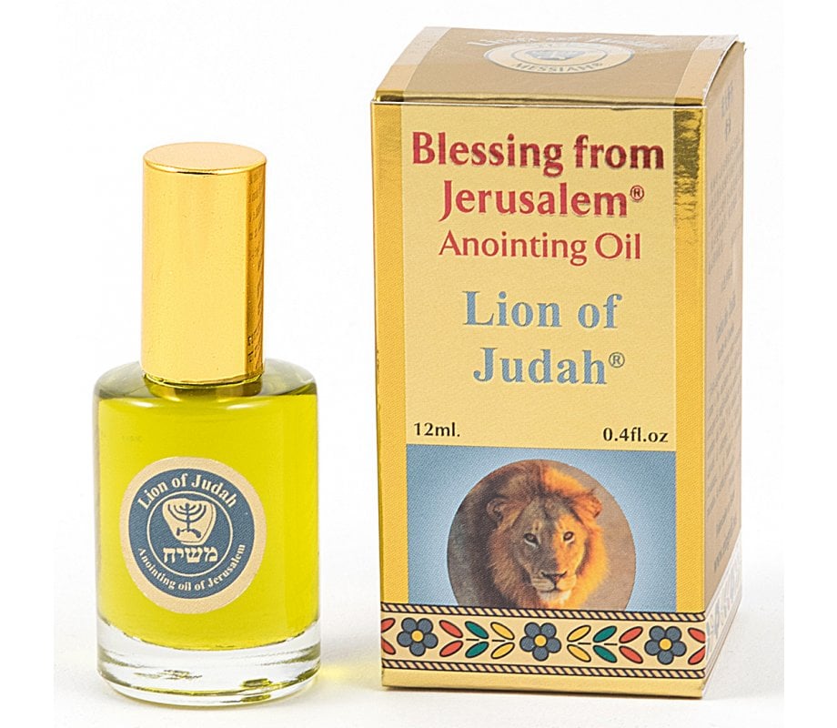 Holy Blessing from Jerusalem ® 'Elijah' Anointing Oil - Gold Line Prayer Oil  - 12ml - The Jerusalem Gift Shop