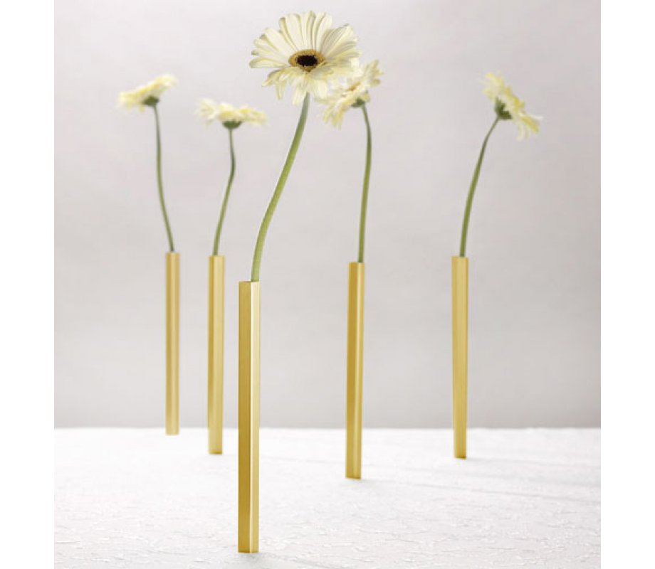 Golden Aluminum Magnetic Vase