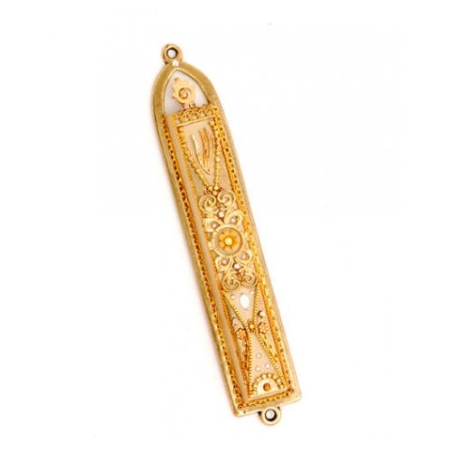 Golden Glow Mezuzah by Ester Shahaf