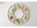 Graciela Noemi Handcrafted Modular Passover Seder Plate - White