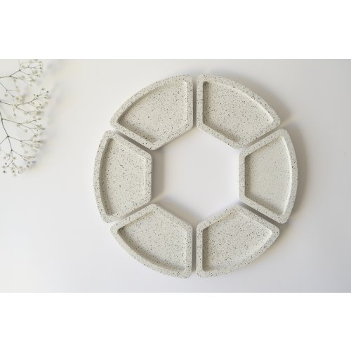 Graciela Noemi Handcrafted Modular Passover Seder Plate - White