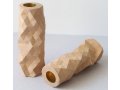 Graciela Noemi Handcrafted Origami Shabbat Candlesticks - Dark Terracotta Color