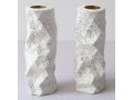 Graciela Noemi Handcrafted Origami Shabbat Candlesticks - Granite