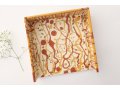 Graciela Noemi Handcrafted Passover Matzah Tray - Brown Abstract Streaks