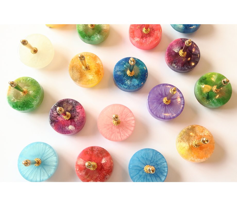 Graciela Noemi Handcrafted Pirouette Chanukah Dreidel - Colorful