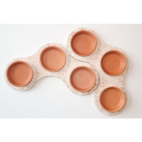 Graciela Noemi Handcrafted Terrazo Passover Seder Plate - Terracotta Color