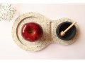 Graciela Noemi Handmade Terrazzo Design Apple Tray and Black Honey Bowl