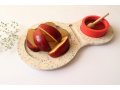 Graciela Noemi Handmade Terrazzo Design Apple Tray and Red Honey Bowl