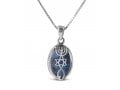 Grafted Pendant Necklace in 925 Sterling Silver with Created Opal