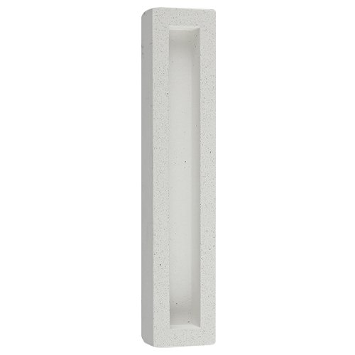 Gray Polyresin Mezuzah Case, Decorative Elongated Shin  Choice of Lengths