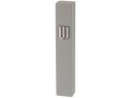 Gray Polyresin Mezuzah Case with Stone Effect, Silver Shin - For 12 cm Scroll