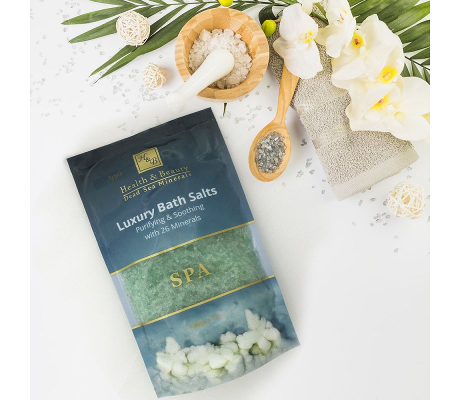 H&B Luxury Blue Bath Salts with 26 Dead Sea Minerals - Lavender Aroma