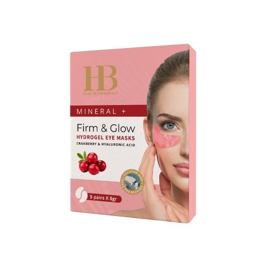 H&B Mineral Firm and Glow Hydrogel Eye Mask, 5 Sets - Cucumber or Cranberry