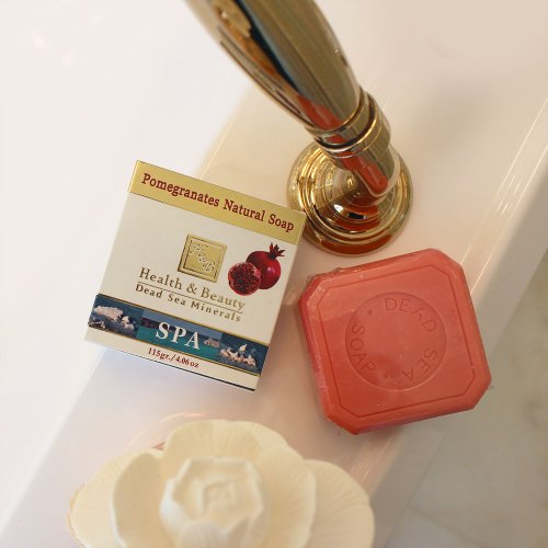 H&B Natural Pomegranate Seed Oil Bar of Soap with Dead Sea Minerals