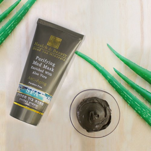 H&B Purifying Anti-Aging Mud Mask  Enriched with Aloe Vera and Oils