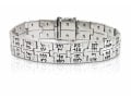 HaAri 72 Link Silver Kabbalah Bracelet, Three-letter Sequences of Divine Names