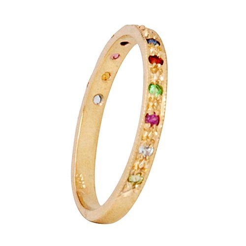 HaAri 9K Gold Jewish Ring with Twelve Choshen Inspired Authentic Gemstones