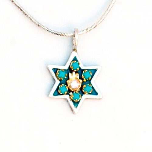 Hamsa Star of David Pendant - Shahaf