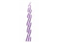 Handcrafted Braided Beeswax Havdalah Candle - Purple and White