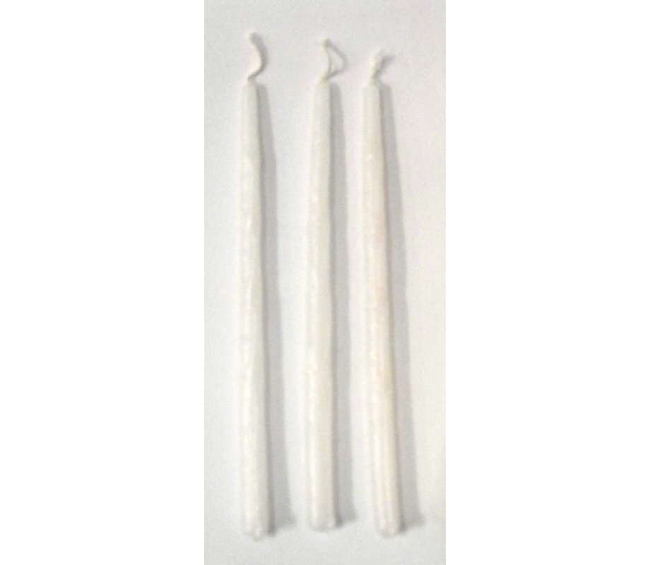 Handmade Dripless Hanukkah Candles - Pure White