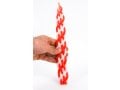 Handmade Braided Beeswax Havdalah Candle - Red and White