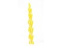 Handmade Braided Beeswax Havdalah Candle - Yellow and White