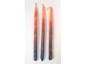 Handmade Dripless Hanukkah Candles - Red and Orange Fiery Colors