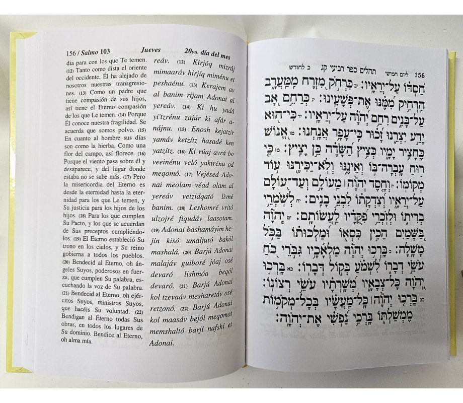 Hebrew-Spanish Book of Psalms (Tehillim) with Phonetic Hebrew - Hardcover