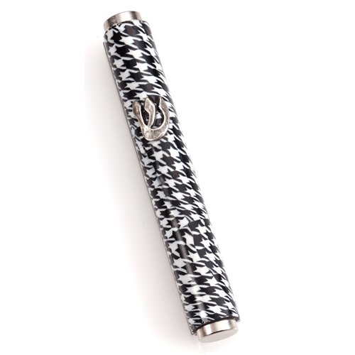 Houndstooth Mezuzah Case