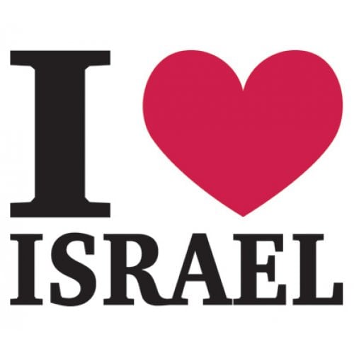 I Love Israel Long Sleeved T-Shirt