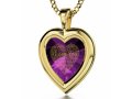 I Love You Framed Heart Pendant By Nano - Gold Plate