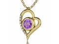 I Love You Heart Pendant By Nano - Gold Plate