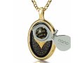 I Love You Onyx Pendant in 120 Languages - Gold Plate