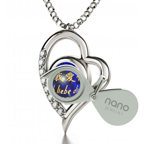 I Love You Pendant By Nano - Silver