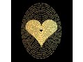 I Love You Pendant in 120 Languages - Silver and Onyx