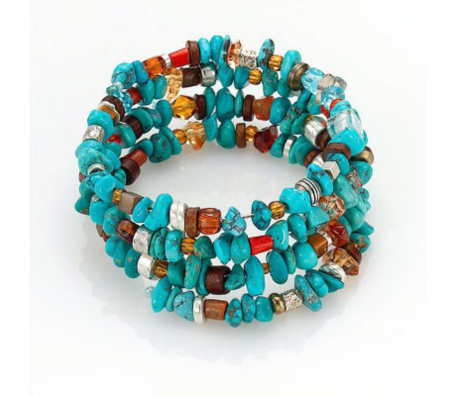 Indian Blues Bracelet/Choker by Edita