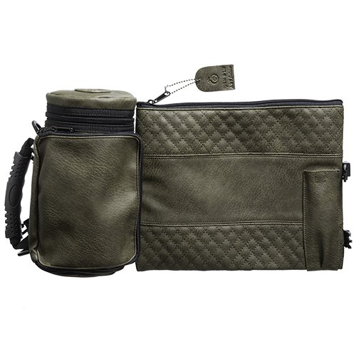 Insulated Tefillin Holder and Weatherproof Tallit Bag Set - Olive Green