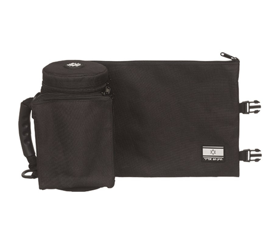 Insulated Weatherproof Tallit and Tefillin Bags – Black