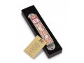 Iris Design Handcrafted Pewter & Enamel Beaded Colored Mezuzah Case - Love Birds